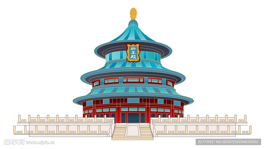 天坛矢量建筑素材