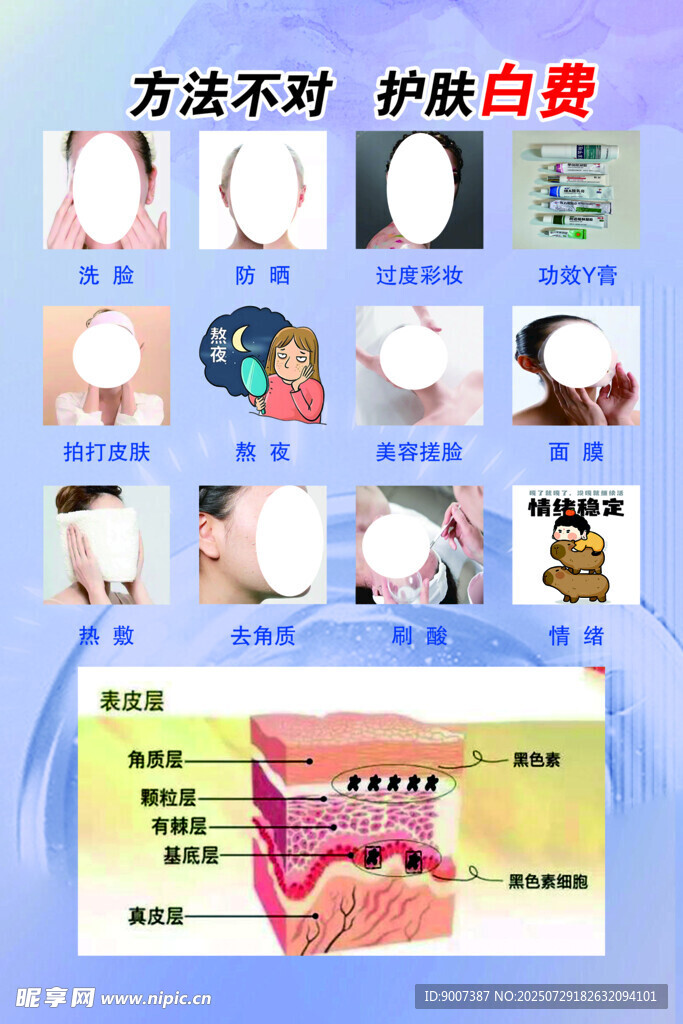 方法不对  护肤白费