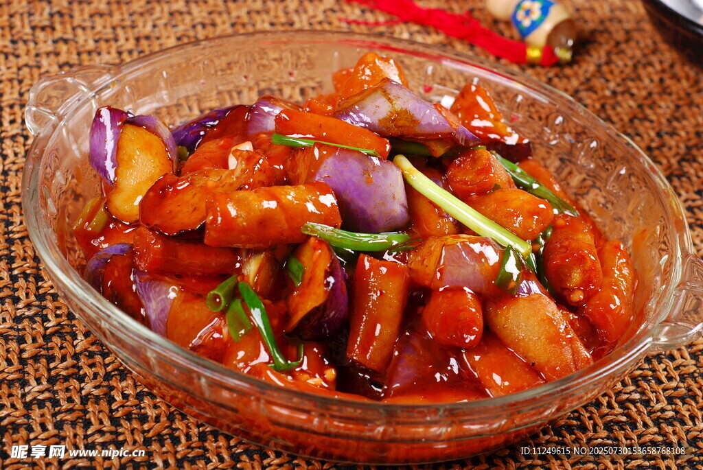 茄子烧油条
