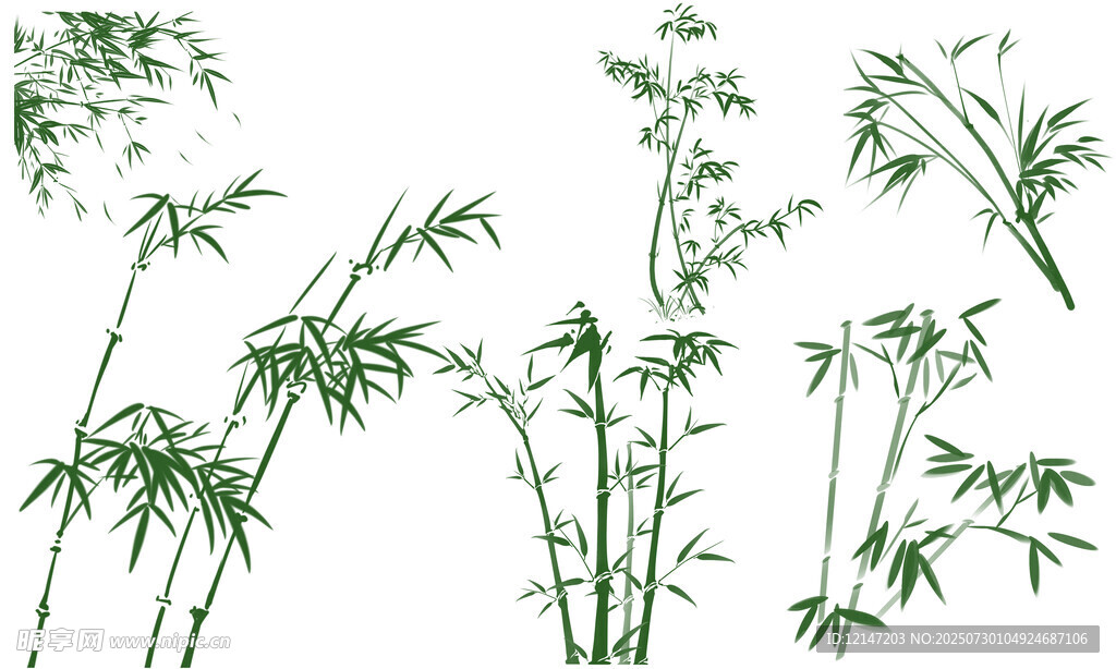 水墨风竹子素材集合
