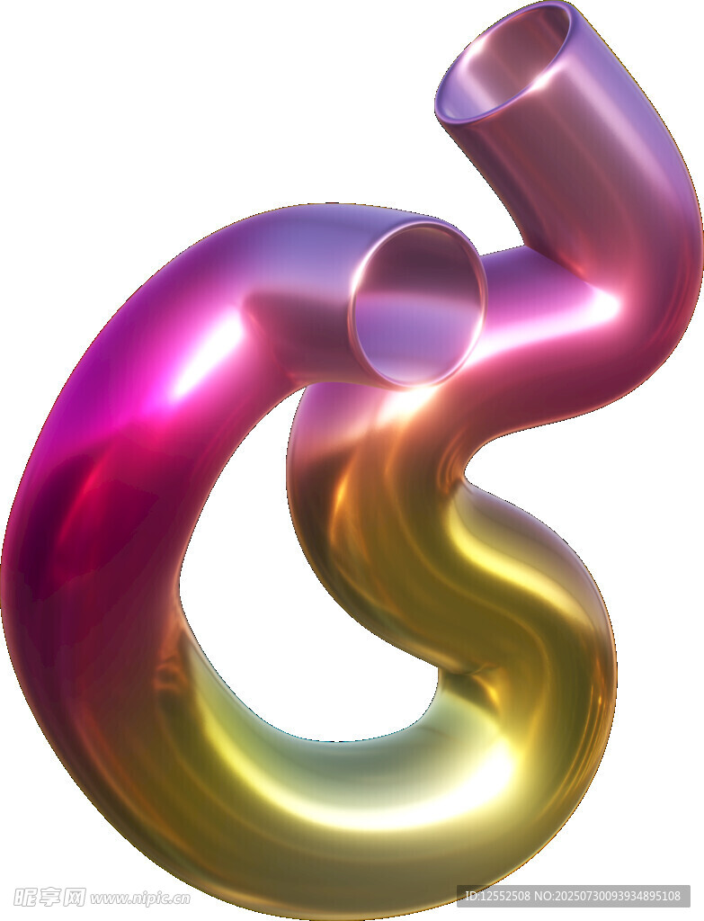 炫彩立体字母C造型图案