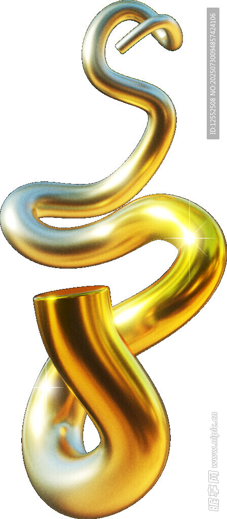 金色立体字母S图标