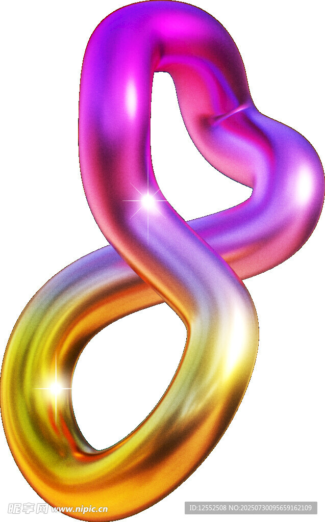 炫彩立体心形8字造型