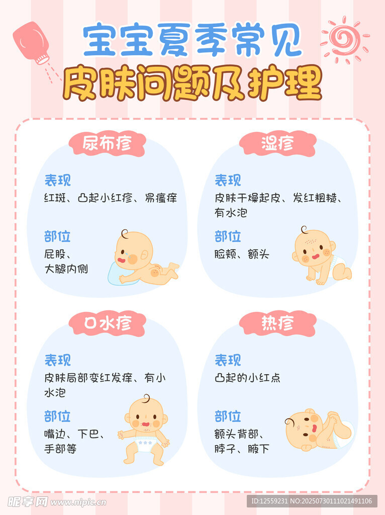 宝宝夏季常见问题及护理
