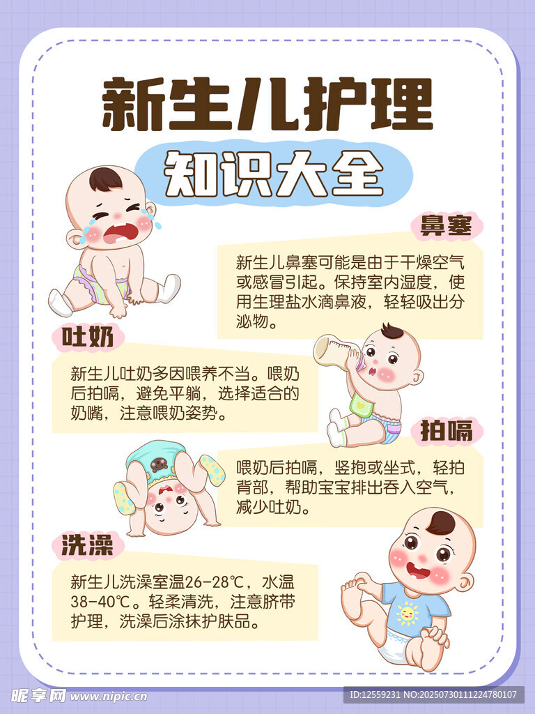 新生儿护理知识大全海报