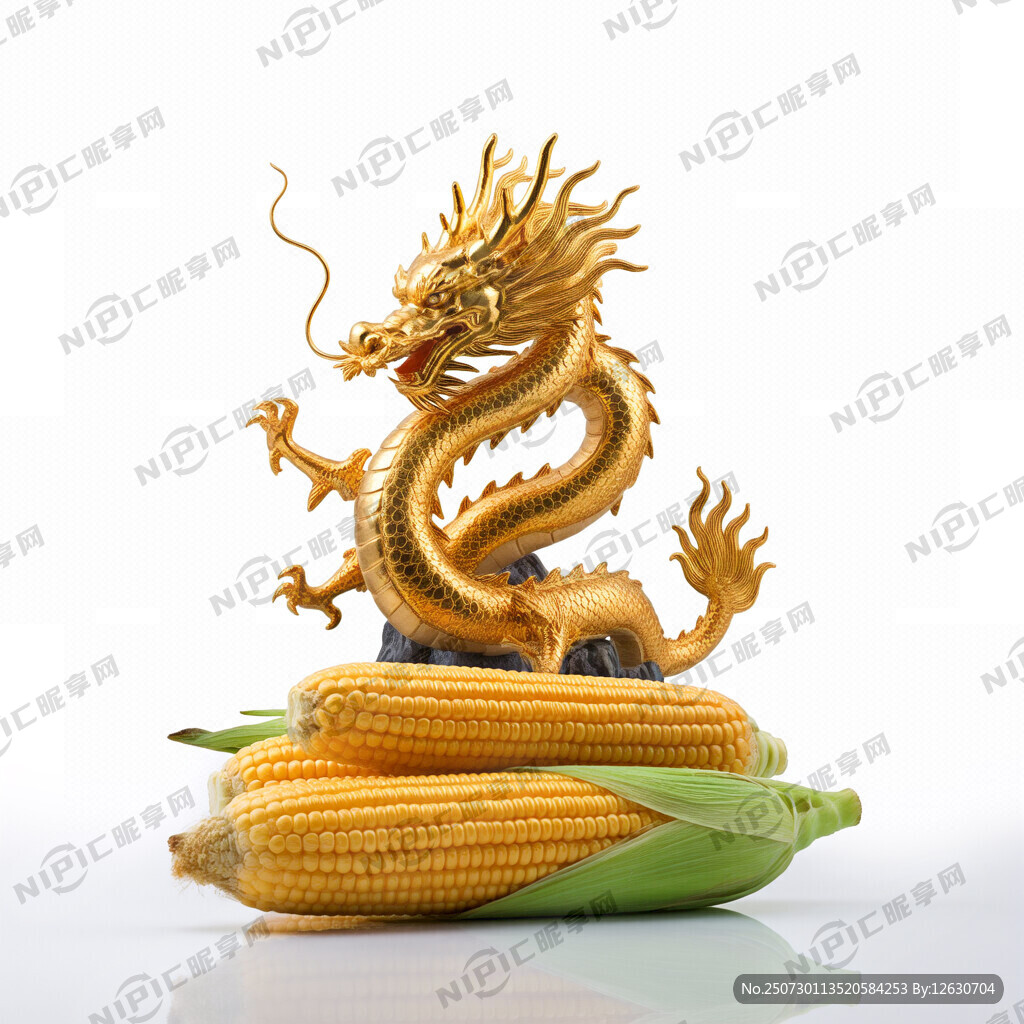 金色龙盘着玉米棒