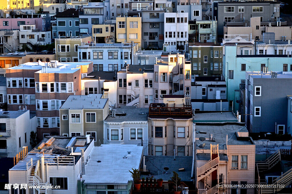 城市多彩房屋景观