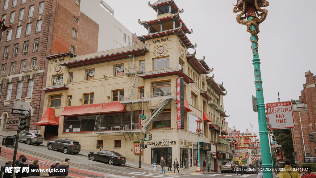 城市中的中式传统风格建筑