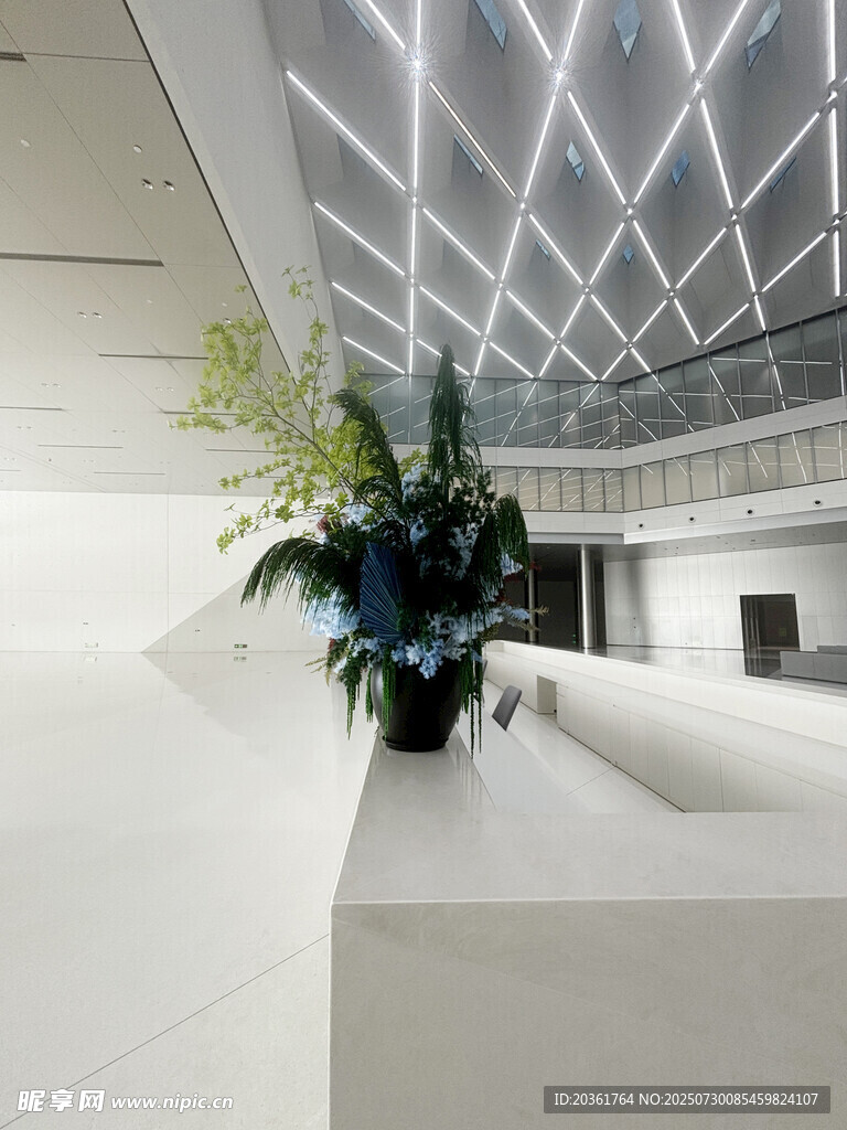 现代简约室内空间绿植景观