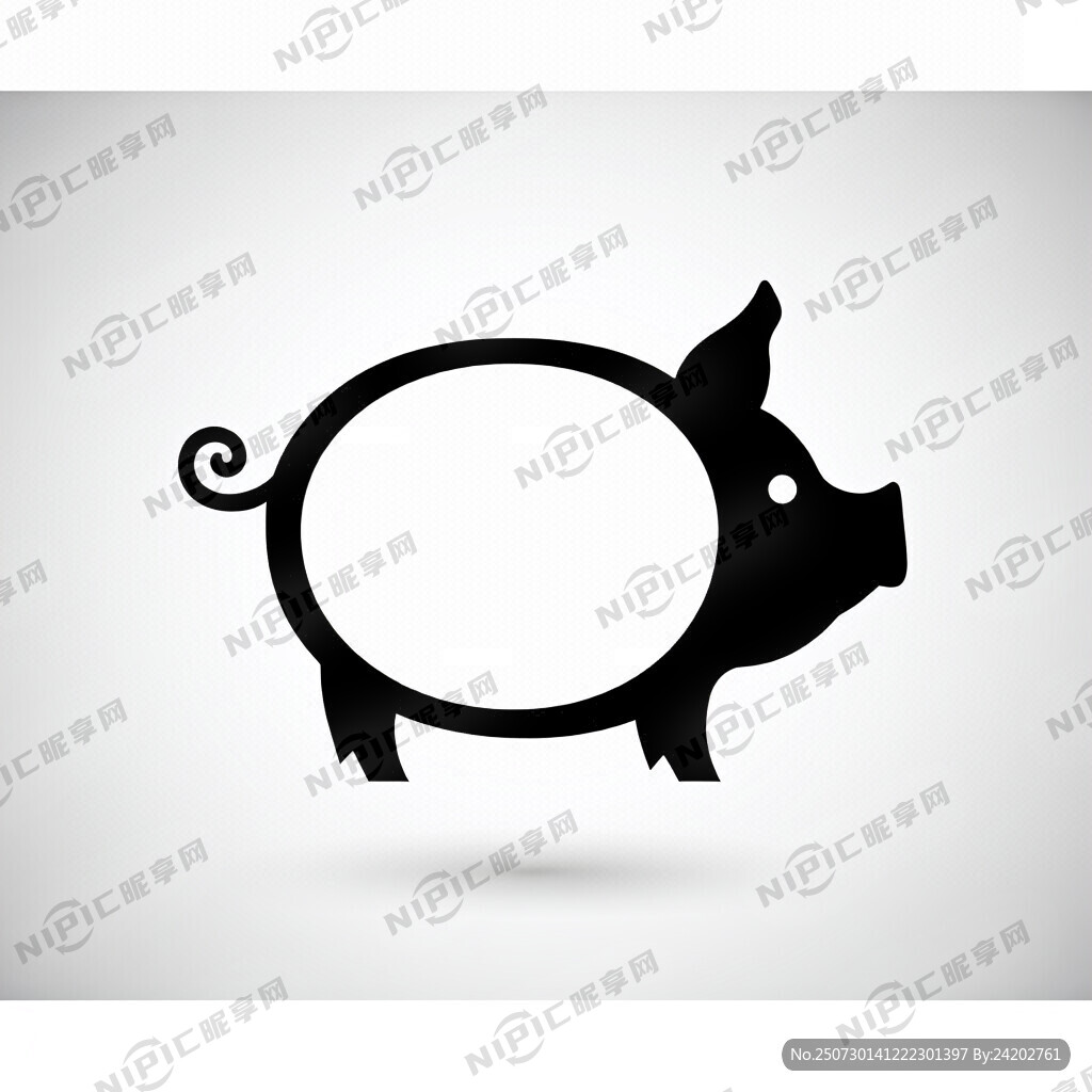 生成一个带有猪的标志