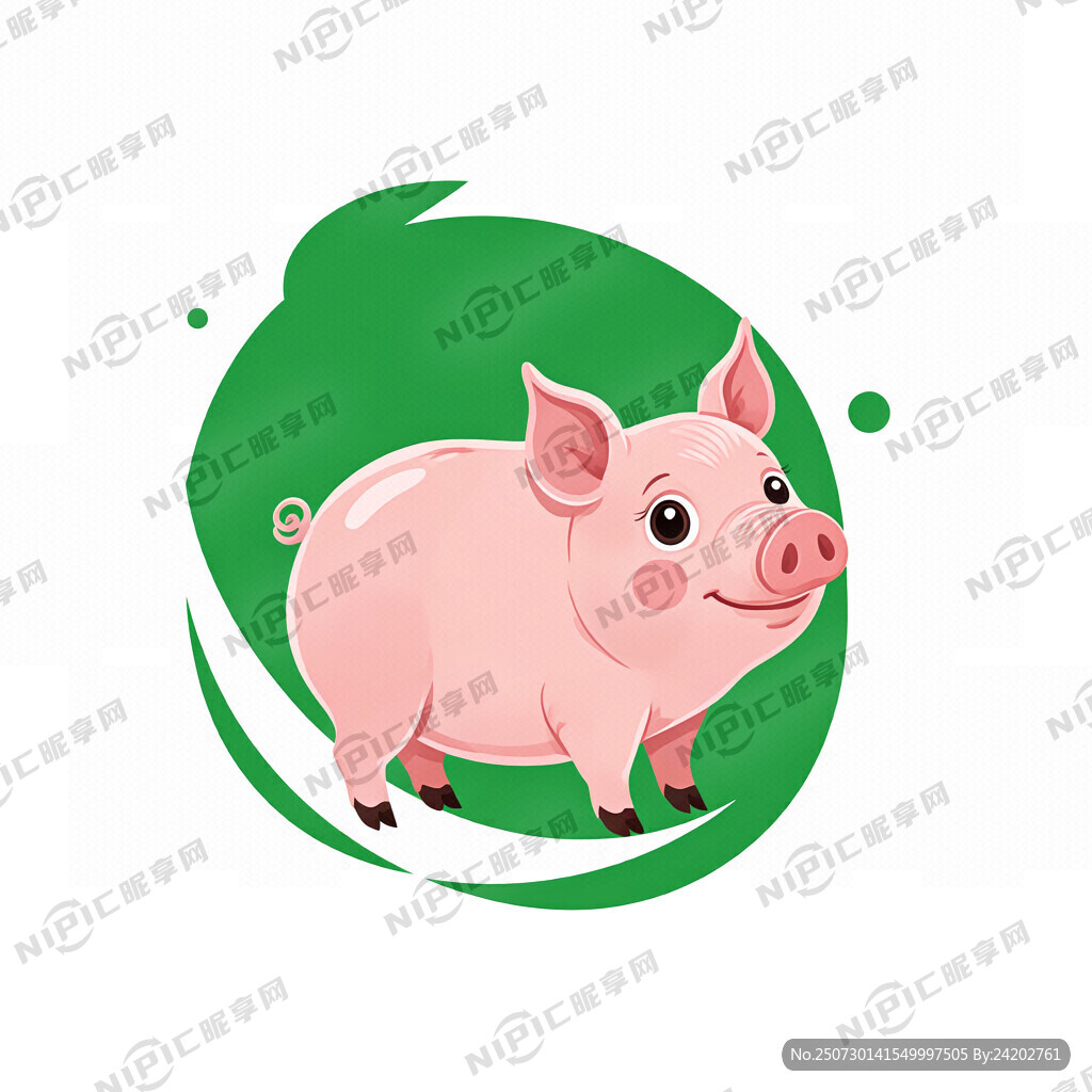 生成一个带有猪的标志