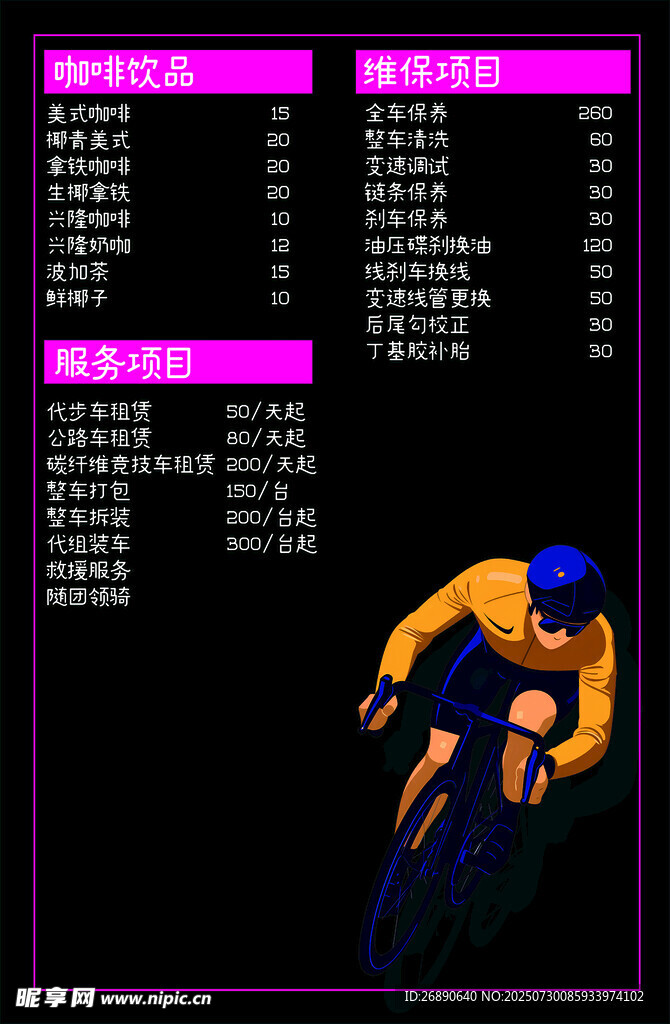 骑行者数据展示界面