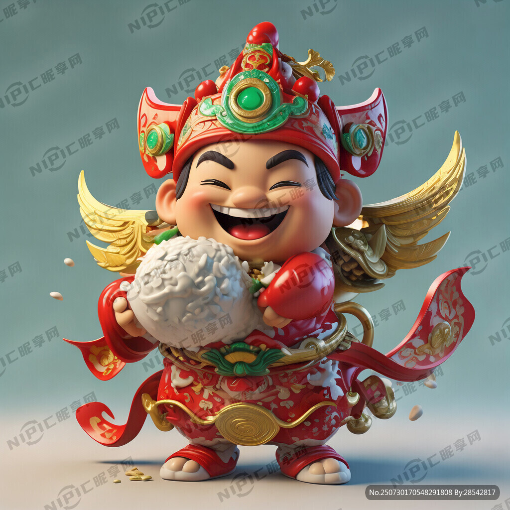卡通青年财神 笑容灿烂