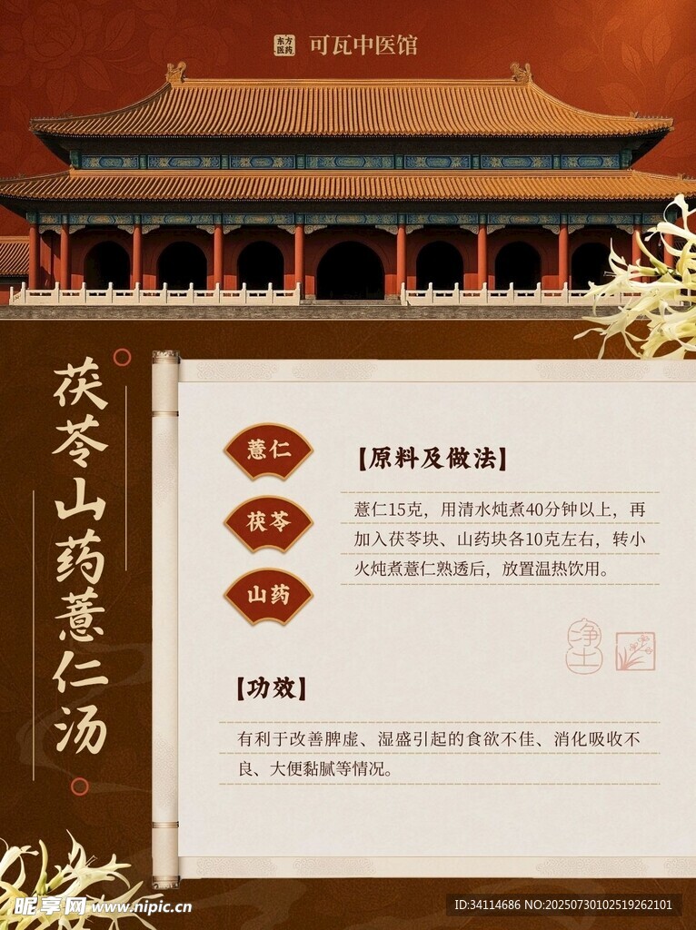 中药海报易拉宝展板养生贴士