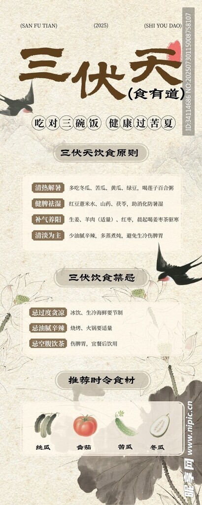 中药海报易拉宝展板养生贴士