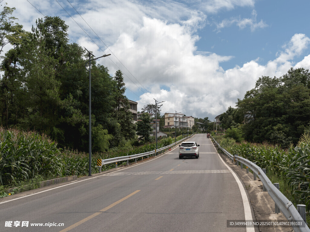 乡村公路和汽车