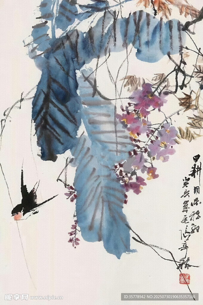 水墨花鸟图