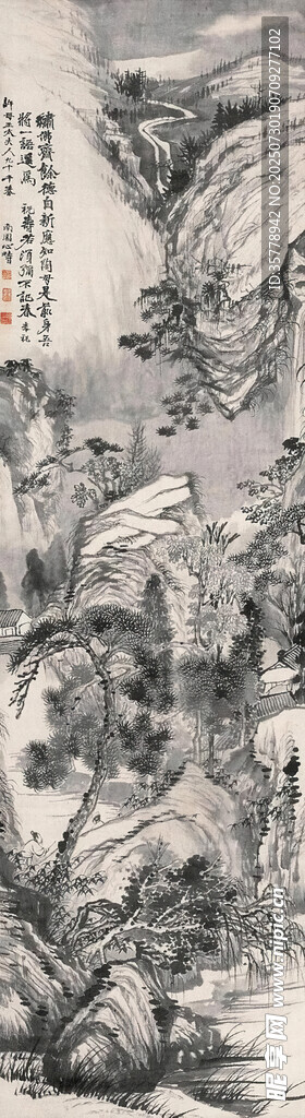 水墨山水风景图
