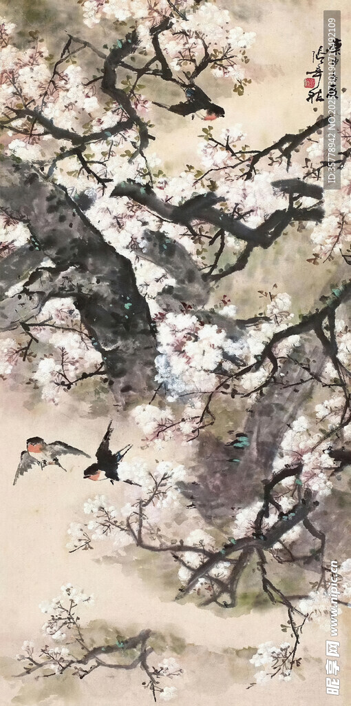 水墨梅花图