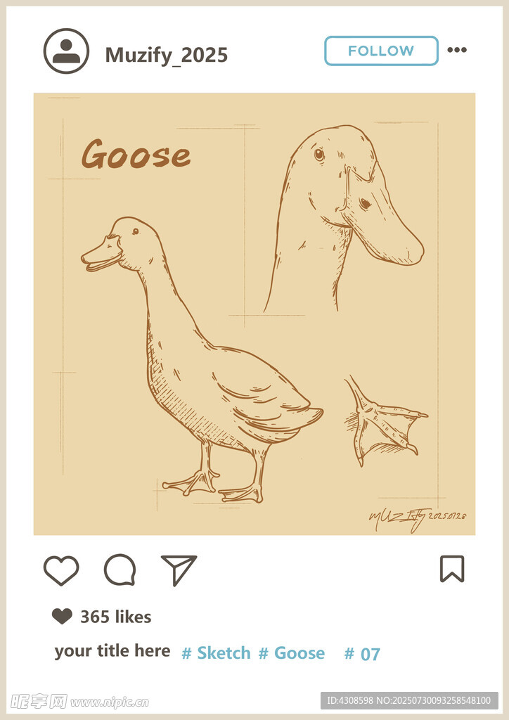 鹅手绘稿