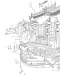 古建筑线稿
