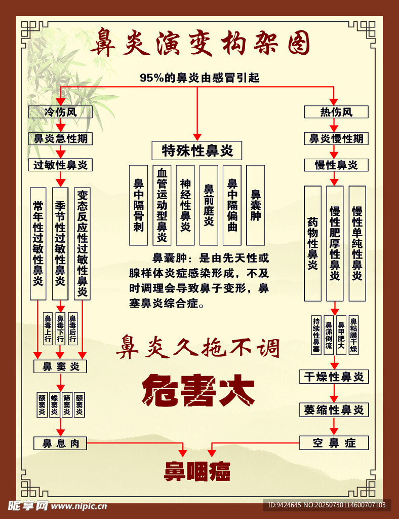 鼻炎演变图