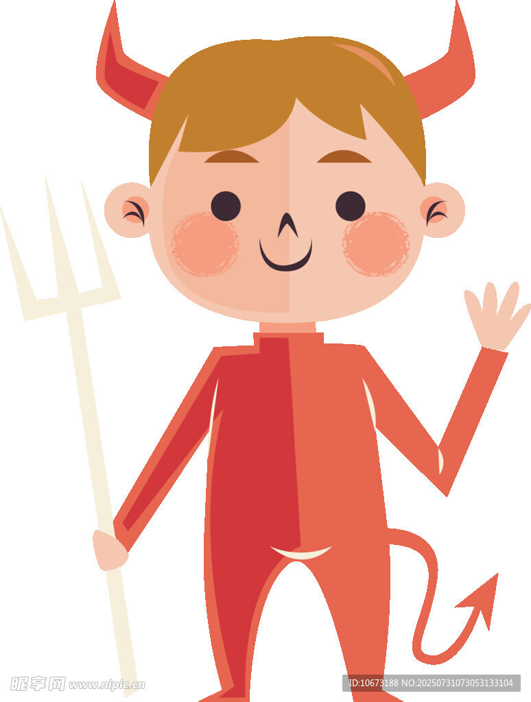 穿恶魔装的可爱小男孩