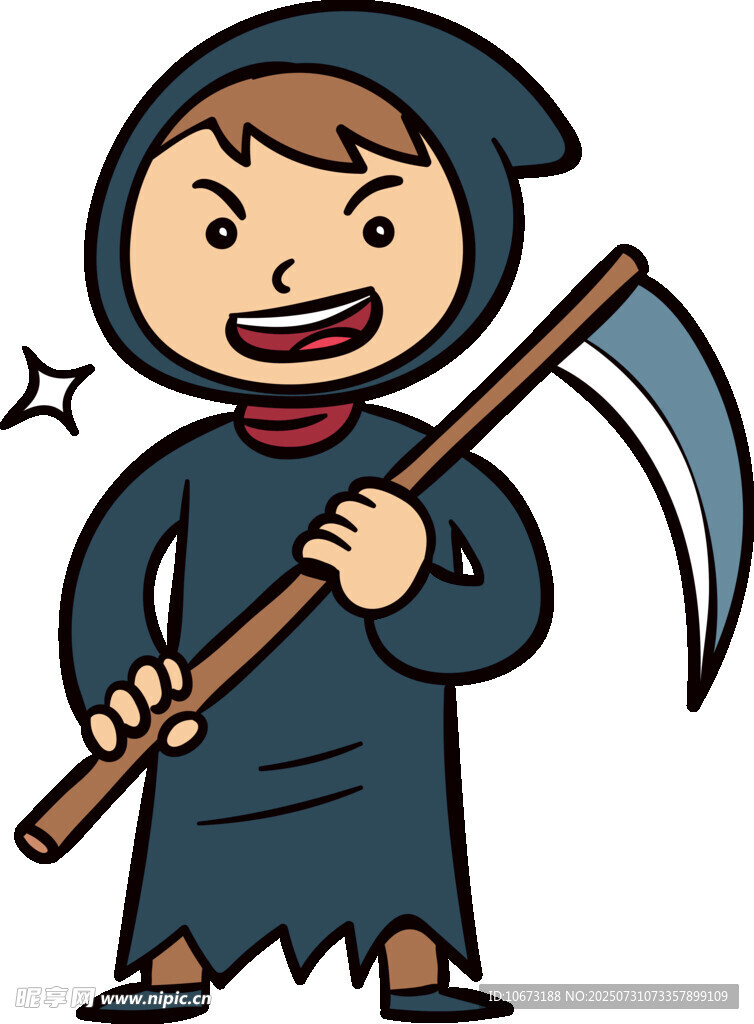 可爱小死神手持镰刀