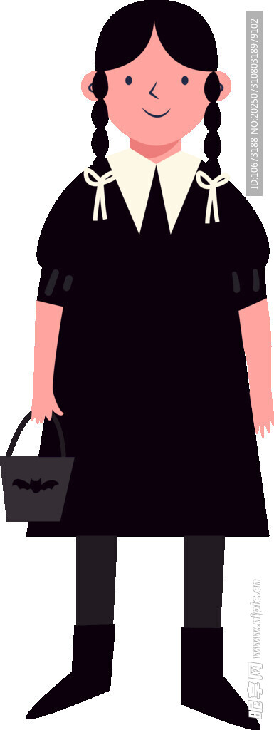 穿校服提包的双马尾女孩