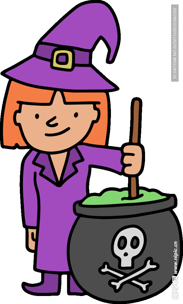 女巫熬制魔法药水