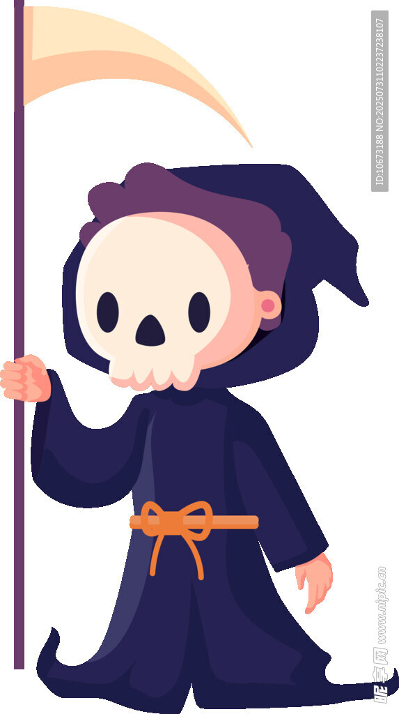 可爱小死神持镰形象