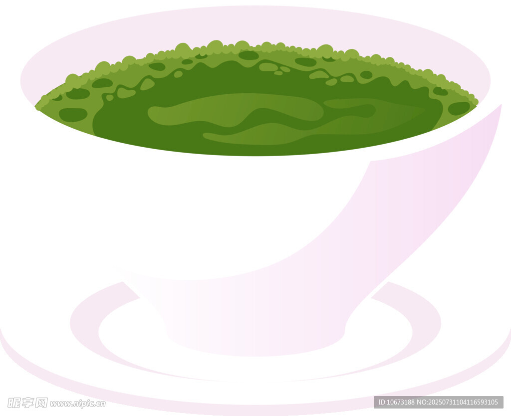 一杯清新抹茶饮品