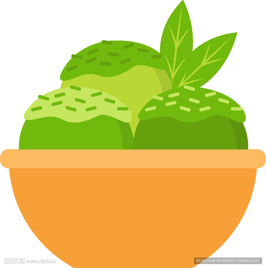 碗中美味抹茶冰淇淋