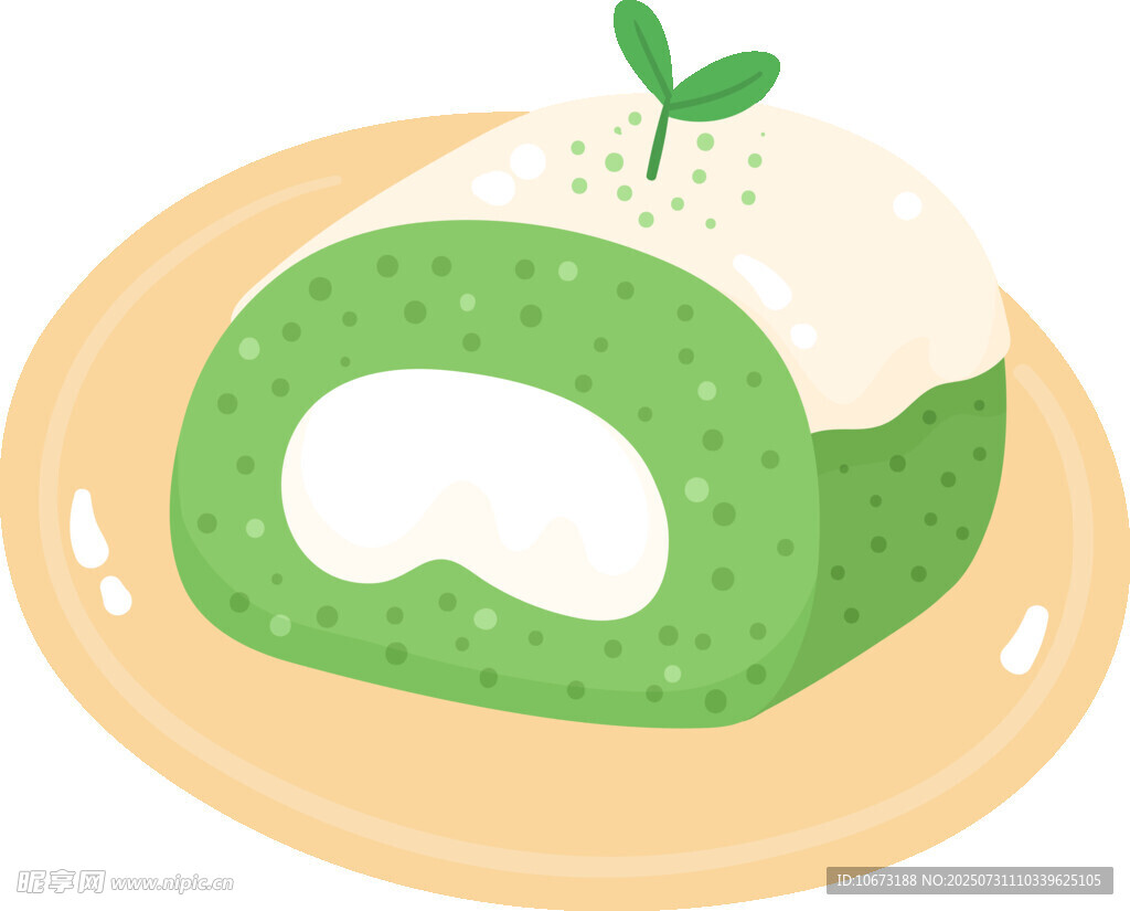 抹茶奶油卷蛋糕