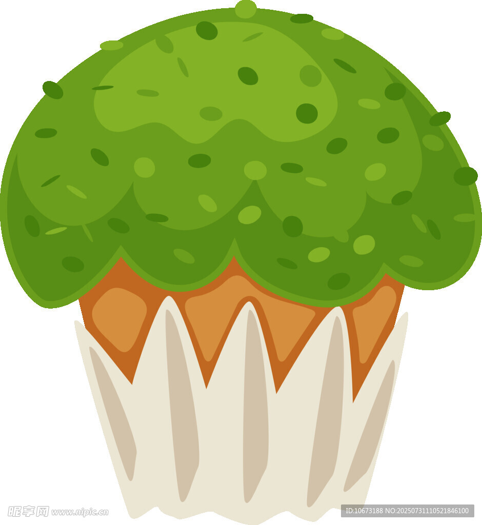 绿色松饼插画