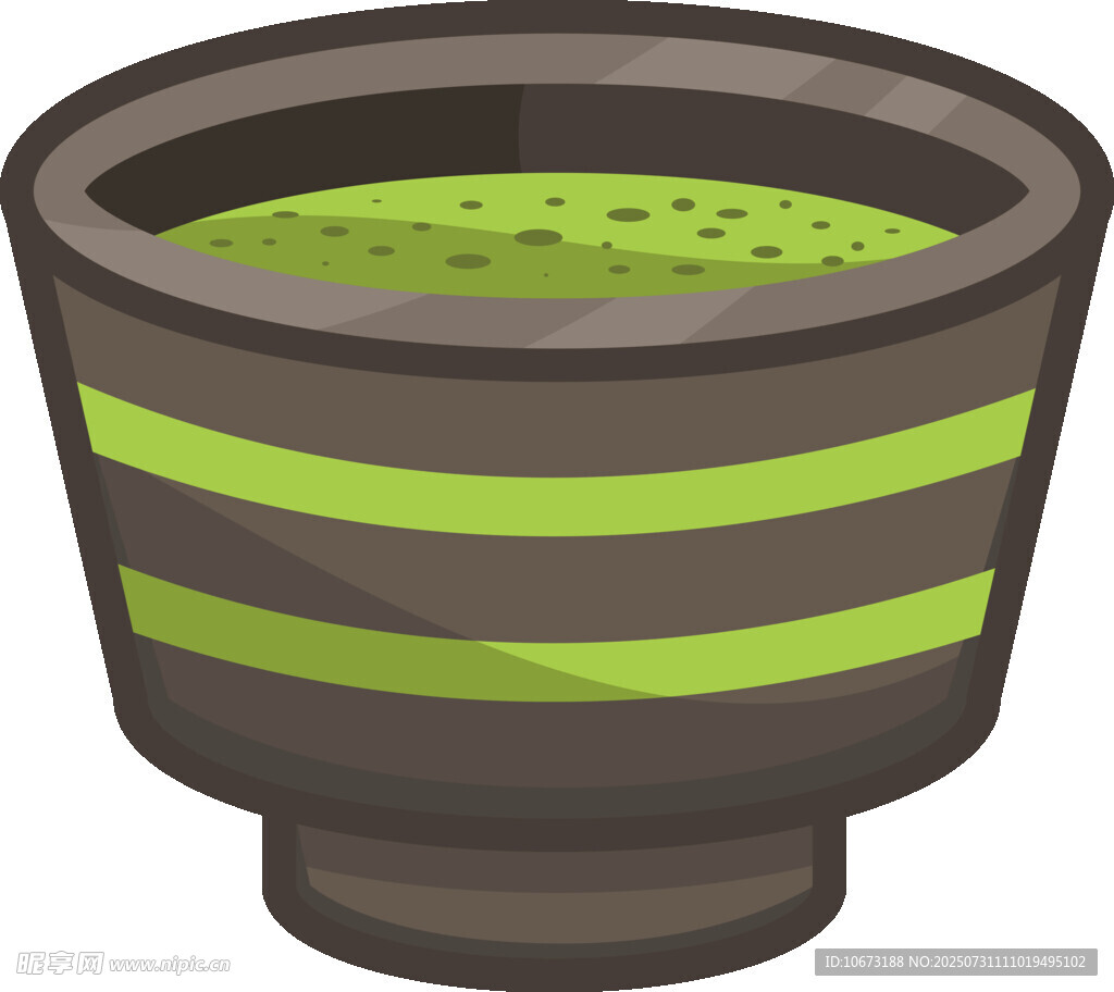 抹茶饮品插画