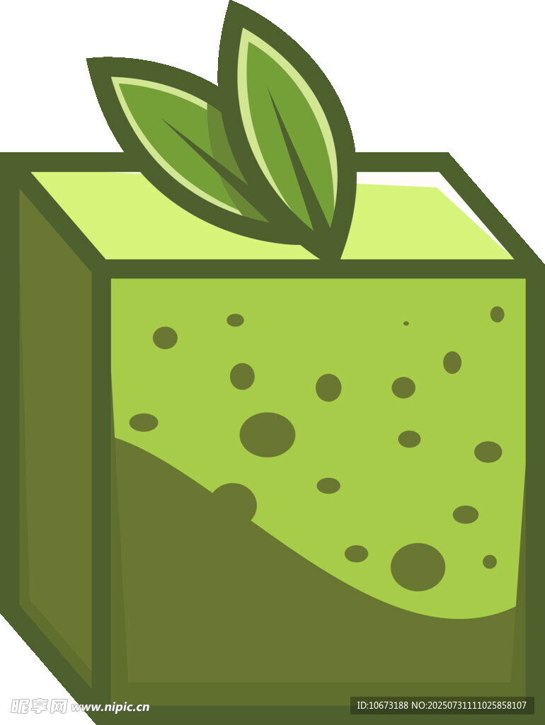 绿色方块植物图标