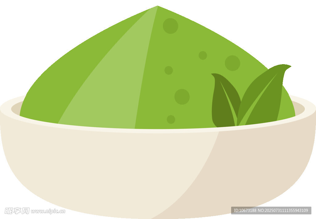 碗中抹茶粉清新绿意浓