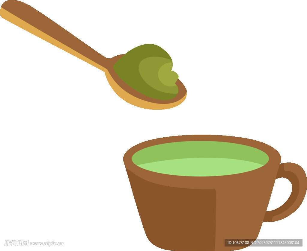 抹茶入杯瞬间