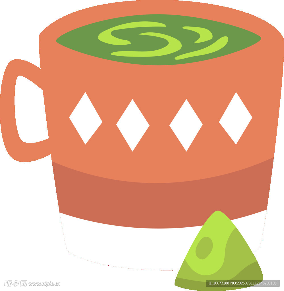 抹茶饮品与抹茶块