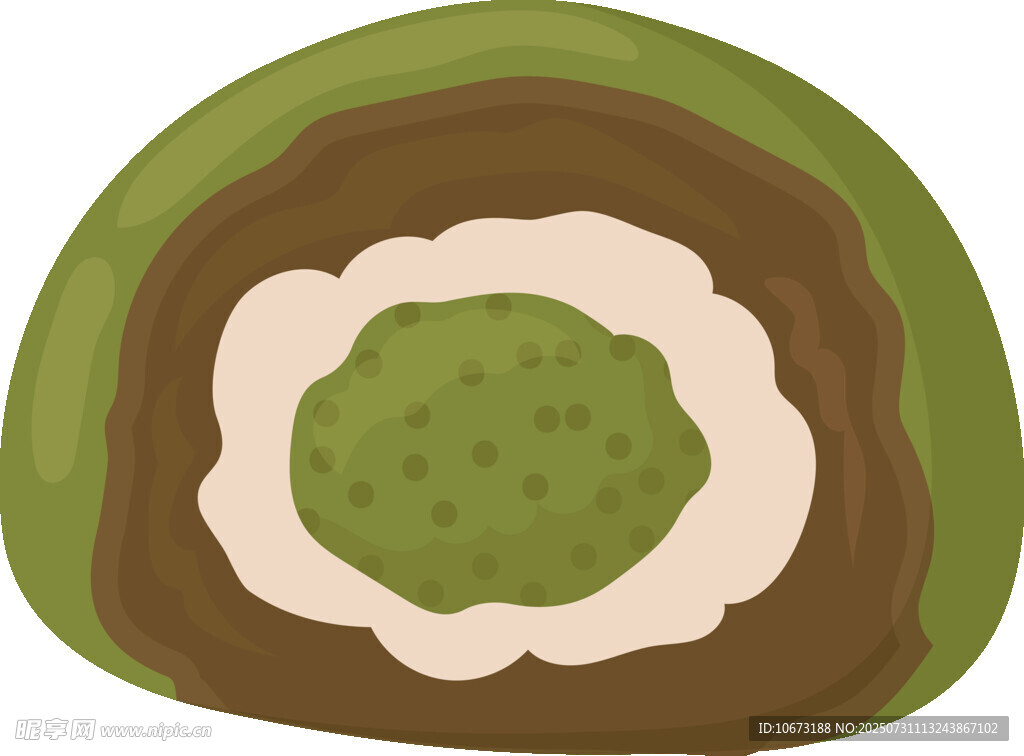 卡通风格夹心食物插画