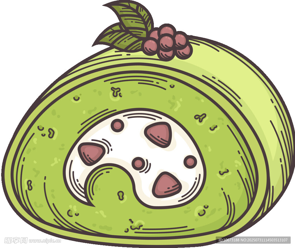 抹茶草莓口味瑞士卷