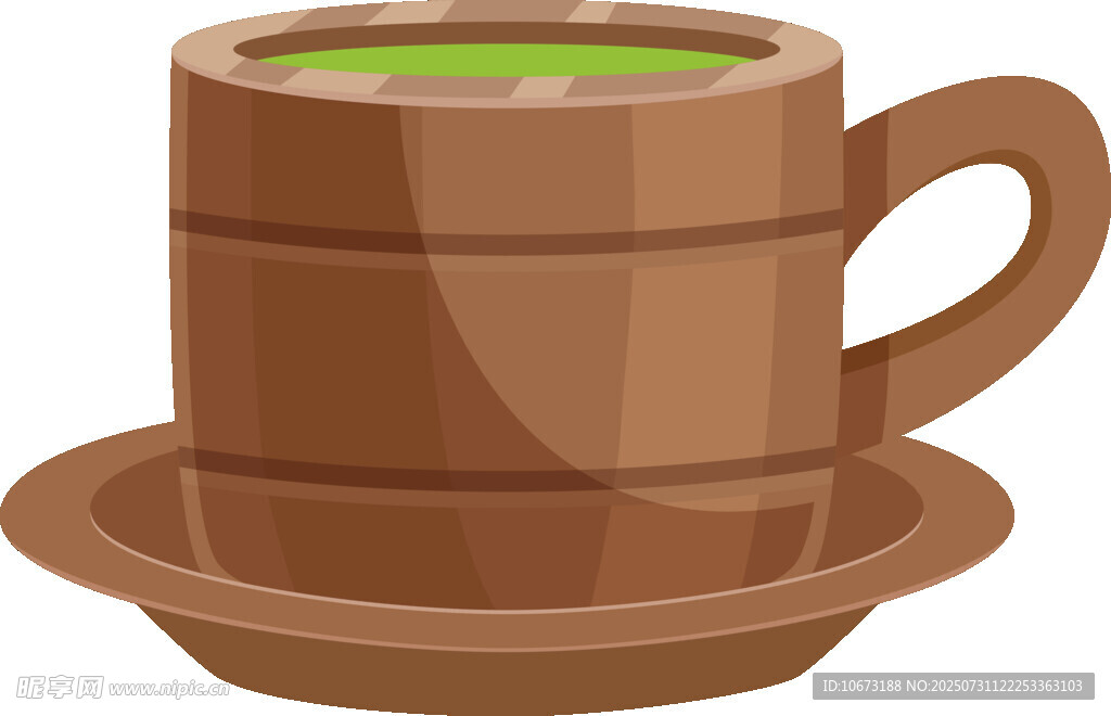 棕色茶杯与茶碟