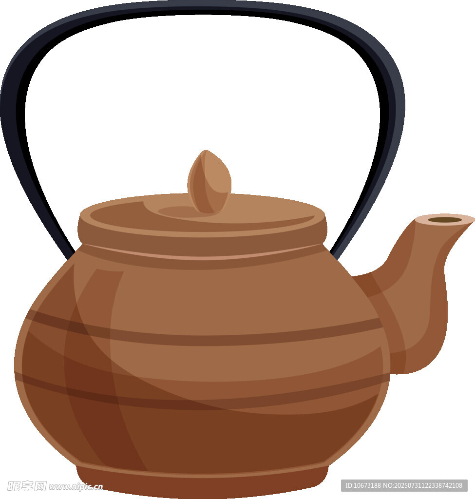 复古棕色茶壶