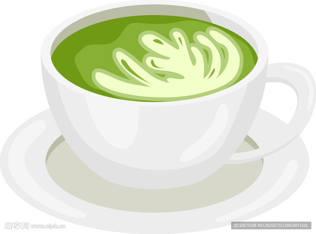 精致抹茶拉花咖啡杯