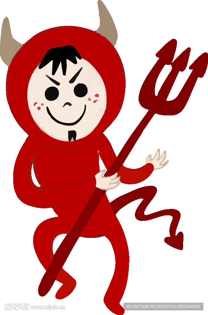 小恶魔装扮的可爱孩童