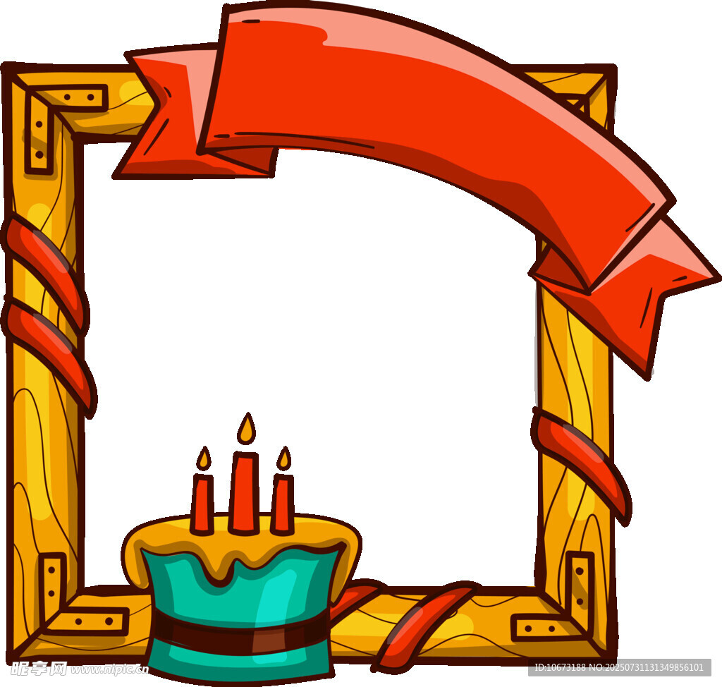 生日蛋糕边框装饰图