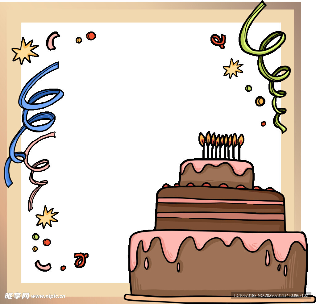 三层巧克力生日蛋糕