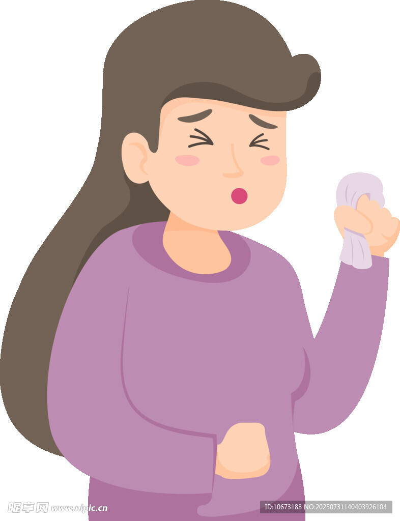 女子手持物品似感不适