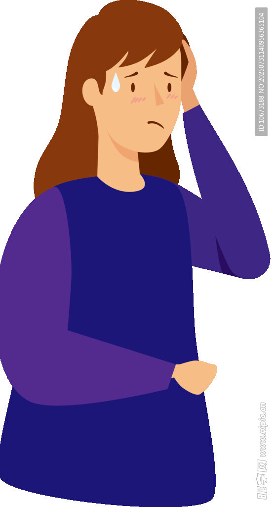苦恼的女士